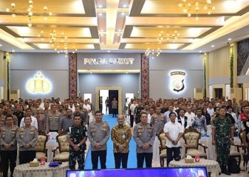 Kapolres Tanjungbalai, AKBP Welman Feri, SIK, MIK bersama jajaran Pejabat Utama (PJU) menghadiri Rapat Koordinasi (Rakor) Lintas Sektoral