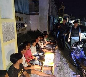 Timsus Dayok Mirah Polres Pematangsiantar saat patroli