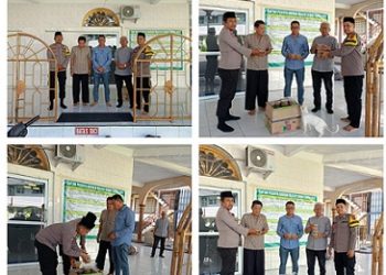 Polres Tanjungbalai Kembali Bagikan Takjil ke Tiga Mesjid