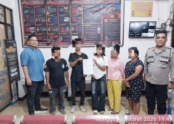 Piket Pawas Kanit Intelkam IPDA Rudi Nasution SH bersama SPKT selesaikan dugaan tindak pidana pencurian HP di Jalan Patuan Nagari