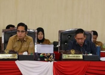 Walikota Medan Rico Waas saat hadir di Paripurna Penyampaian Laporan Keterangan Pertanggungjawaban (LKPJ) Tahun Anggaran 2025 (Foto Ist)