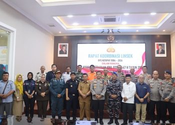 Wakapolres Tanjungbalai Kompol MP. Pardede SH saat pimpin Rakor Lintas Sektoral Ops Ketupat Toba 2026
