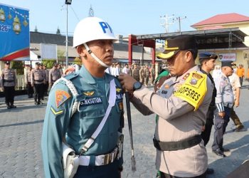 Kapolres Tanjungbalai AKBP Welman Feri, S.I.K. M.I.K Pimpin Gelar Pasukan Operasi Ketupat Toba 2026