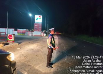 Sat Lantas Polres Simalungun Gelar Blue Light Patrol di Jalan Asahan, Antisipasi Balap Liar dan Begal