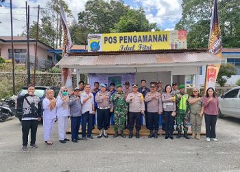 Kapolres Simalungun AKBP Marganda Aritonang, S.I.K., S.H., M.M Cek Langsung Pos Ketupat Toba 2026