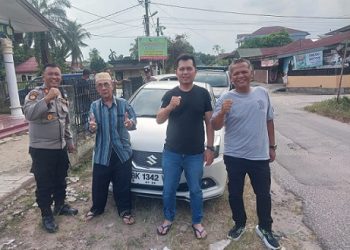 Kapolsek Bangun AKP Hengky B. Siahaan, S.H. M.H bersama Kanit Reskrim IPDA B. Situngkir SH dan personil berhasil bubarkan "Mata Elang" hadang mobil wartawan.