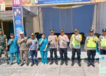 Kompol Hilton Marpaung S.Sos selaku Kapusdal Opsres bersama anggota AKP Sutari dan IPTU Mianto kembali cek Pos Pam 1 Sigagak