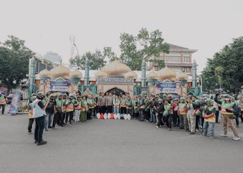 Ratusan ojek online (ojol) tergabung Kojira sambangi os Terpadu Lapangan Merdeka (Foto Ist)