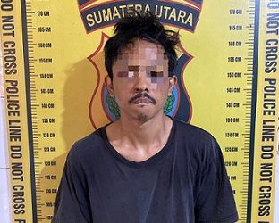 Tersangka MES alias Andre residivis pencurian kambuhan yang sudah ditahan Polsek Siantar Martoba