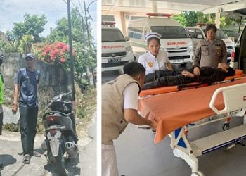 Aksi Humanis Kapos Pam VI Simpang Sidamanik IPTU Apri Damanik SH. MH dan personil Respon Cepat Tolong Tiga Korban Tabrak Lari 