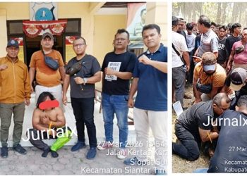 Kanit Reskrim IPDA Julihar SM bersama Tim Opsnal saat menangkap HS alias Doko DPO Tersangka pengeroyokan usai ikuti balap