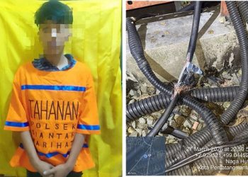 Pelaku MWH dan barang bukti 