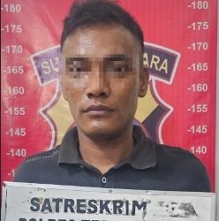 Pelaku RP yang ditangkap Sat Reskrim Polres Tebing Tinggi