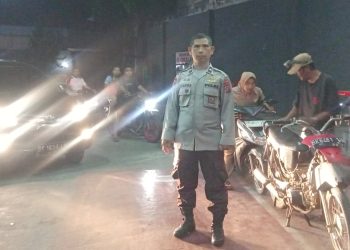 Piket Pawas Kanit Samapta IPDA Todo Tamba menggelar kegiatan Blue Light Patrol (BLP) di SPBU