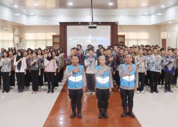 Kapolres Pematangsiantar AKBP Sah Udur T.M. Sitinjak SH. SIK. MH pimpin langsung penandatanganan Pakta Integritas penerimaan calon anggota Polri Tahun 2026