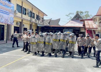 Polres Pematangsiantar Laksanakan Latihan Dalmas Hadapi Unjuk Rasa