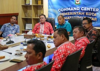 Wali Kota Pematangsiantar Wesly Silalahi SH MKn dan Ketua DPRD Kota Pematangsiantar Timbul Marganda Lingga SH mengikuti kegiatan Entry Meeting Pemeriksaan LKPD TA 2025 di Lingkungan DJPKN V BPK RI.