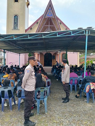 Polres Simalungun Pengamanan di 70 Lebih Gereja Lintas 14 Wilayah Polsek
