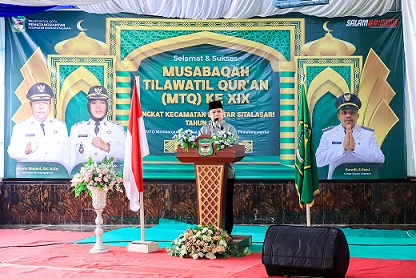 Wali Kota Pematangsiantar Wesly Silalahi SH MKn diwakili Staf Ahli Bidang Pembangunan Muhammad Hamdani Lubis SH membuka MTQN ke XIX Tingkat Kecamatan Siantar Sitalasari Tahun 2026.
