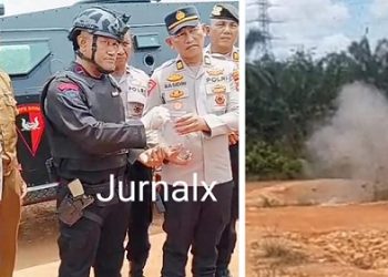 Tim Jibom Unit 3 Komposit Gegana Pematangsiantar dipimpin Panit III Subden IV IPDA Bambang Sudirmanto, S.H berhasil disposal mortir