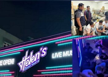HW Helen’s Night Mart-Pengunjung Yang Jatuh Bergelimpangan hingga polisi lakukan penyelidikan. (Foto Ist)