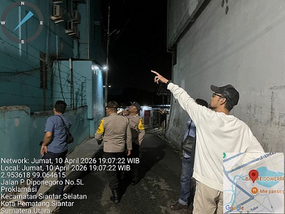 Polsek Siantar Selatan respon cepat melakukan pengecekan TKP laporan pencurian Outdoor AC Hotel City