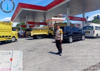 Polsek Siantar Martoba Monitoring dan Pengamanan Penyaluran BBM di SPBU