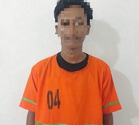 Pelaku NA yang ditangkap Polsek Perdagangan