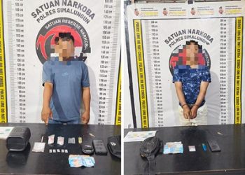 kedua pelaku, TP dan BS beserta barang bukti