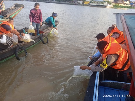 Bhabinkamtibmas Kelurahan Indra Sakti, AIPDA Wahyu Dani Hadiri Pembukaan Festival Lancang Samudra 2026