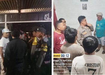 Piket Pamapta dan Polsek Siantar Barat respon cepat laporan Call Center 110 dengan melakukan pengecekan keributan di Jalan Merpati