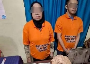 Pelaku I Als Yani dan MAA Als ALI yang ditangkap di Bandara Silangit. (Foto Ist_