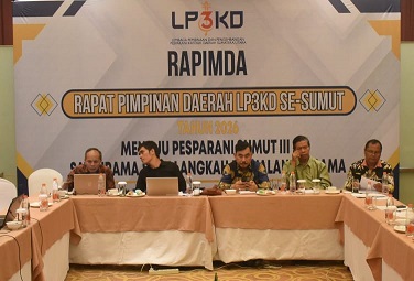 LP3KD Sumut menggelar Rapimda yang menetapkan Sumut dalam hal ini Kota Pematangsiantar sebagai tuan rumah Pesparani Sumut III. (Foto Ist)