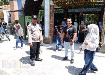 piket Bhabinkamtibmas AIPTU Alexander dan AIPTU Welinton Nababan melaksanakan patroli objek vital Taman Hewan
