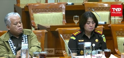 Kejati Sumut Harli Siregar saat RDPU Komisi III DPR RI terkait kasus Amsal Sitepu. (Foto Ist)