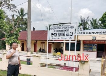 Kapolsek Gunung Malela, AKP Hengky B. Siahaan, S.H., M.H menunjukkan sudah mengganti nama dari Polsek Bangun menjadi Polsek Gunung Malela 