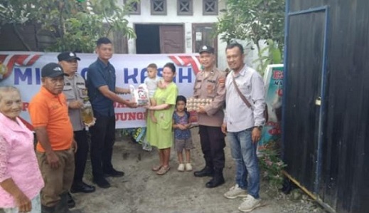 Polres Tanjung Balai Berbagi kepada Masyarakat Melalui Minggu Kasih