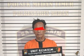 Pelaku rayap besi yang ditangkap Polsek Medan Timur. (Foto Ist)
