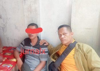Kanit Reskrim IPDA Juhandya Malau SH saat menangkap pelaku curas A alias Doyok