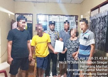 Bhabinkamtibmas saat problem solving Masalah Ibu Kandung dan Anaknya 