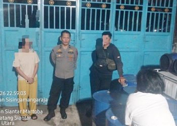 personil piket Polsek Siantar Timur dipimpin Kanit Binmas IPDA B. Sitorus SH respon cepat  melakukan pengecekan keluhan warga