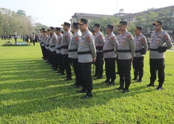Kapolres Simalungun AKBP Marganda Aritonang, S.H. S.I.K. M.M Hadiri Apel Akbar Sabuk Kamtibmas Polda Sumut
