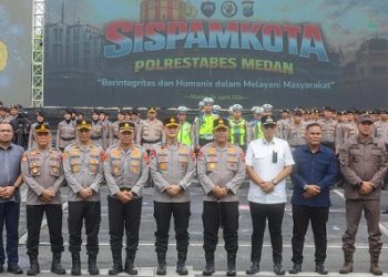 Kapolres Simalungun AKBP Marganda Aritonang, S.I.K. S.H. M.M Hadiri Sispamkota di Mapolda Sumut