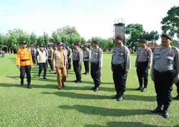 Wali Kota Pematangsiantar Wesly Silalahi SH MKn diwakili Sekda Junaedi Antonius Sitanggang SSTP MSi dalam Apel Kesiapsiagaan Bencana 2026 Kota Pematangsiantar