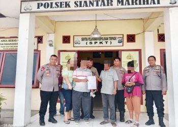 Kapolsek Siantar Marihat AKP David Eka Putra SH selesaikan langsung dugaan selisih paham warga dengan problem solving