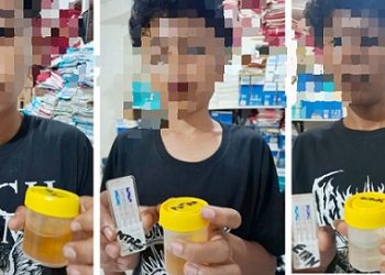 ketiga remaja menunjukakn hasil test urine positif pengguna ganja