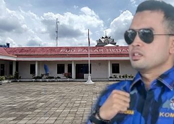 Dirut PUD Pasar Kota Medan Anggia Ramadhan - Ketua Pansus LKPJ Drs Godfried Effendi Lubis. (Foto Ist)