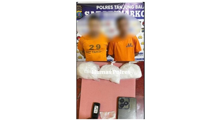 Kedua pengedar sabu dan barang bukti 