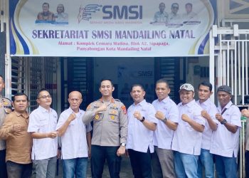 Kapolres Madina AKBP Bagus Priandy SIK. M.Si kunjungi Kantor SMSI Madina
