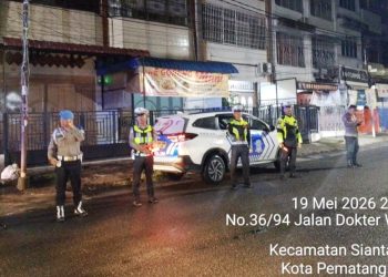 Personil Polres Pematangsiantar Laksanakan BLP di Jalan Wahidin 